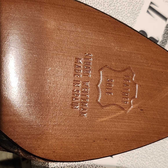 Vintage Stuart Weitzman Women's Paisley Suede Leather Heels w/Box Size 8.5B - Picture 9 of 11